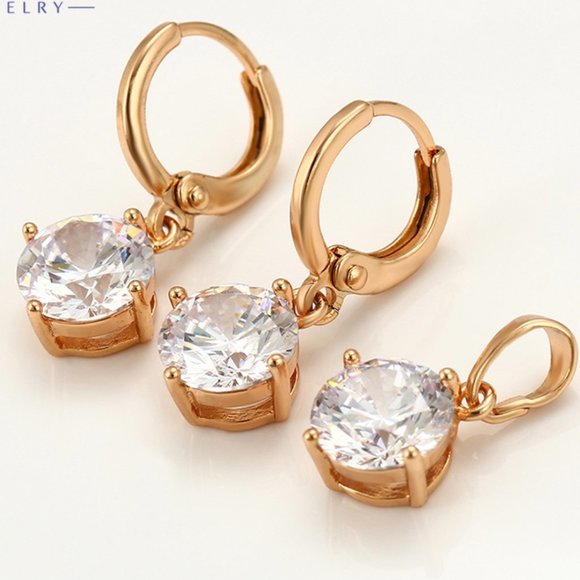 Elegant Diamond 18KGP Jewelry Set - Picture 3 of 11